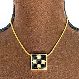 GIVENCHY Vintage Gold Tone Rhinestone Necklace